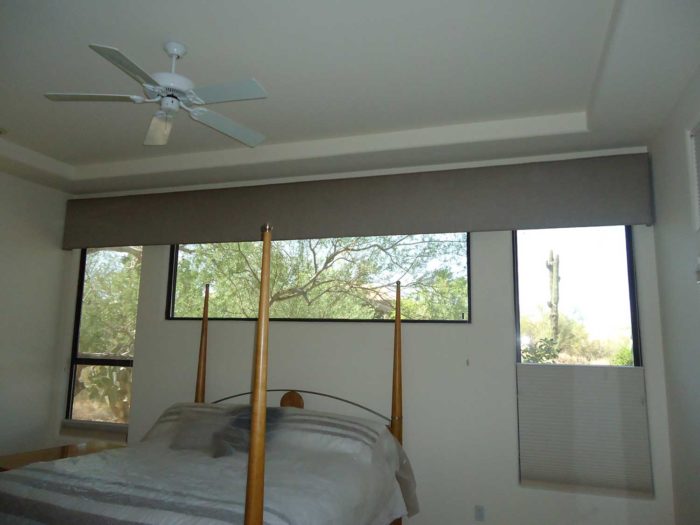 Cornice Box over windows in a bedroom