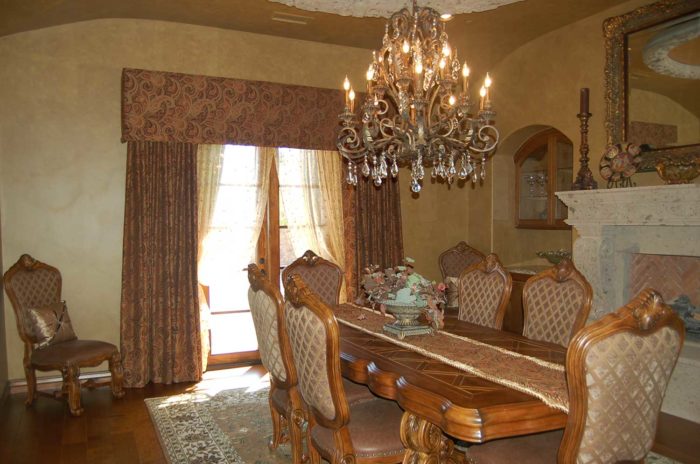 Cornice over window in Dining Room