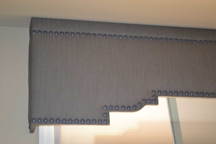 Cornice with Nailheads over window