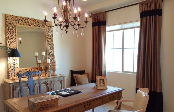 dining space with panelled window