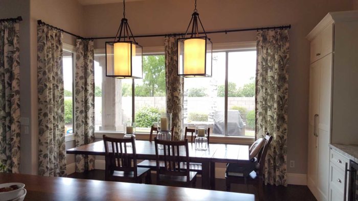 dining space with large table