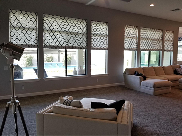 shades in living room