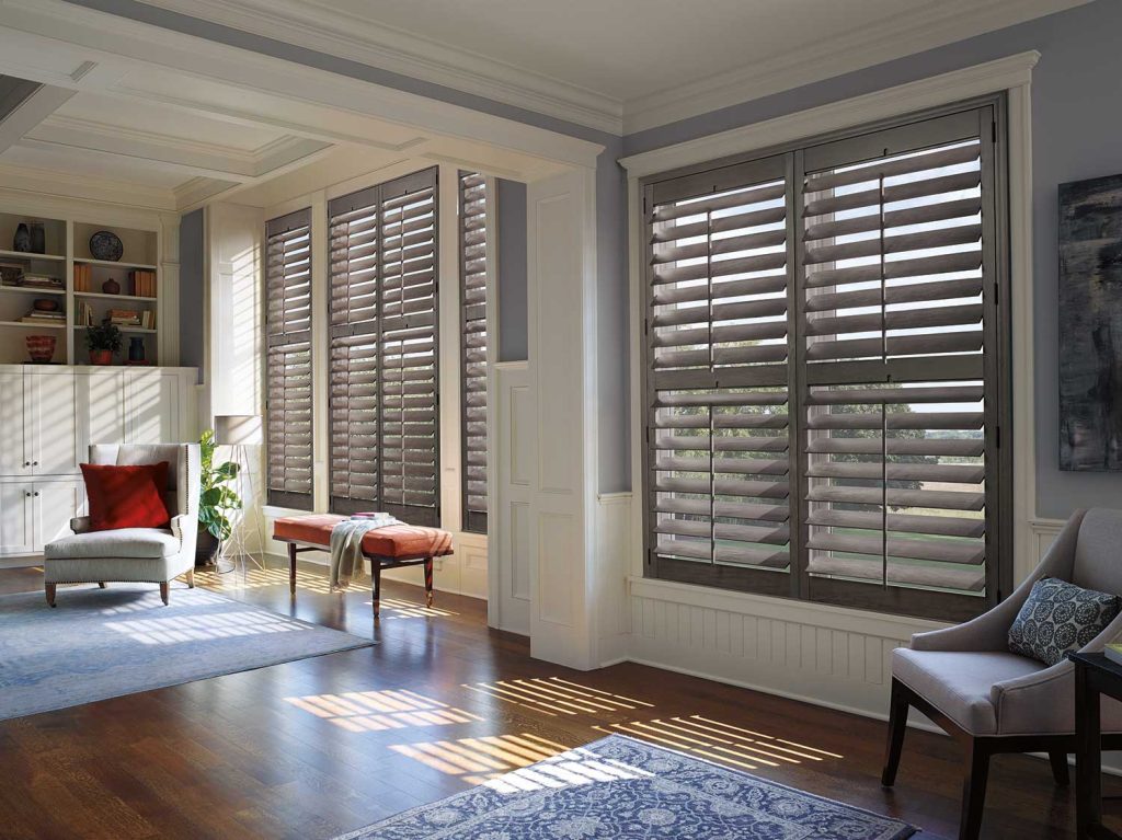 Hunter Douglas NewStyle Shutters with Front Tilt Bar