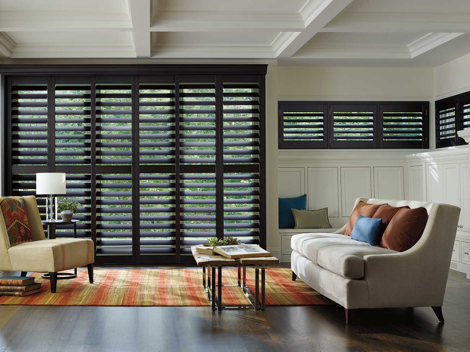 Hunter Douglas Bypass Shutters on a Track