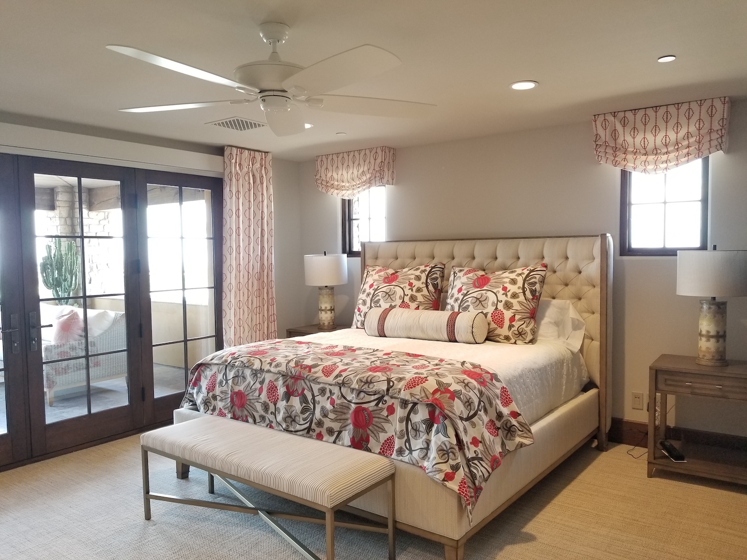 Bedroom Ceiling Mounted Side Panels and Valances