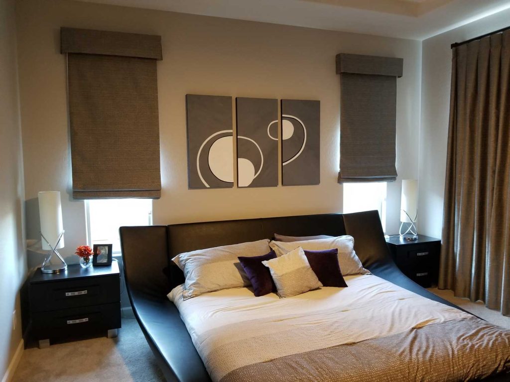 Flat Roman Shades with Valance