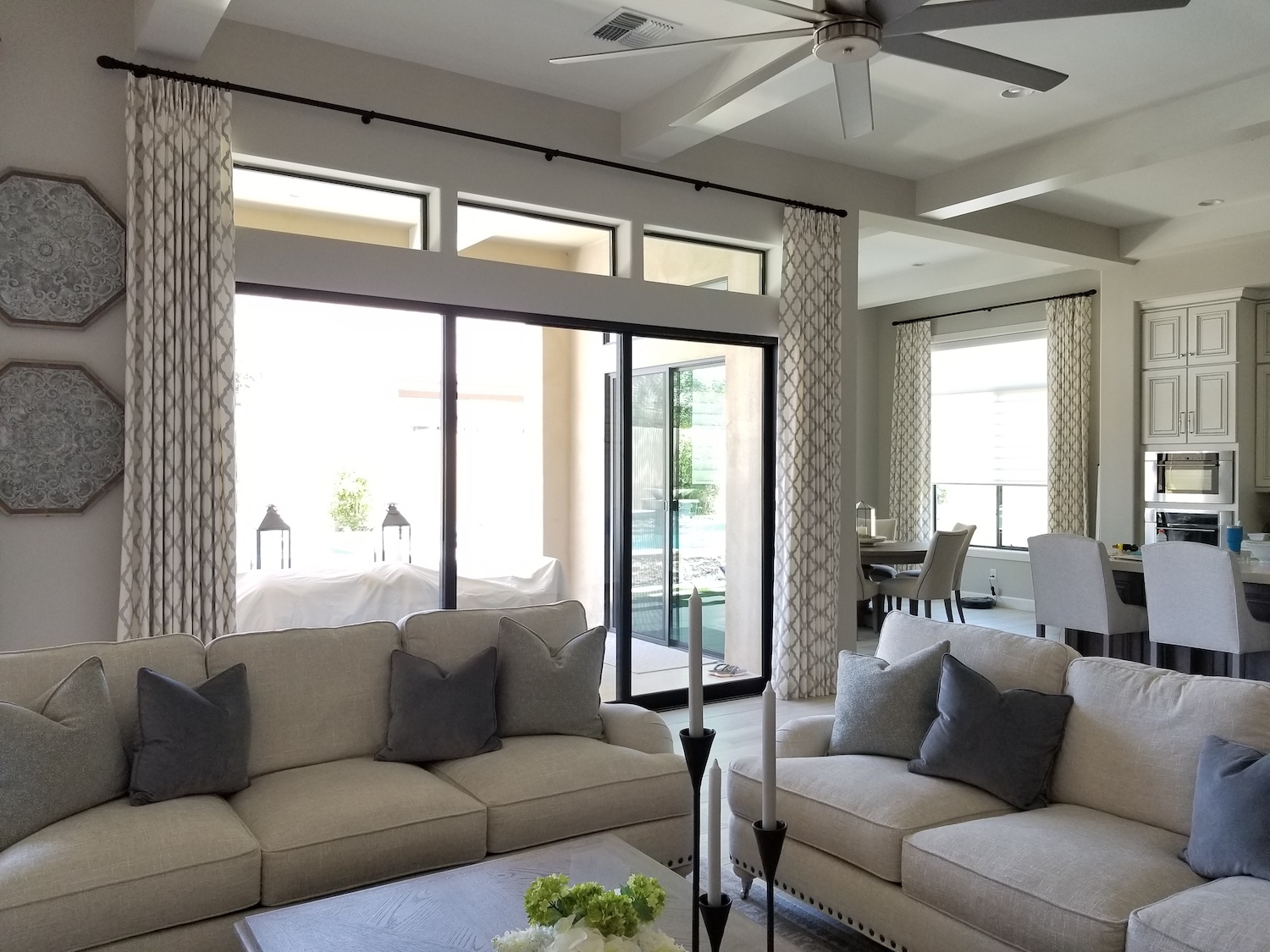 Great Room Side Panels – Two Finger Pinch Pleat