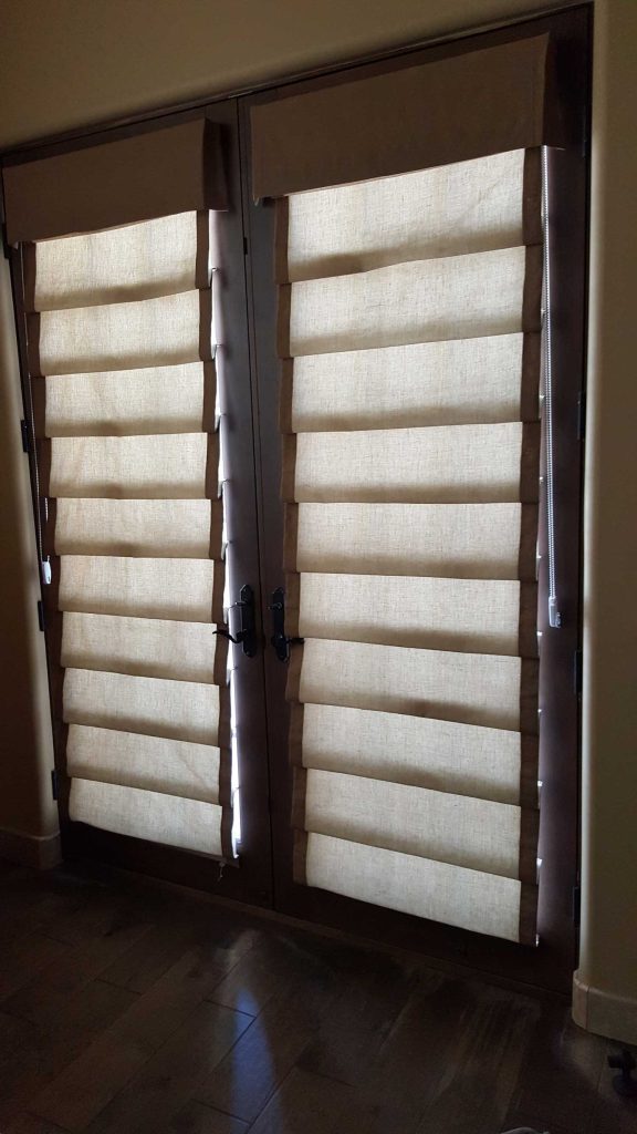 Hobbled Roman Shades