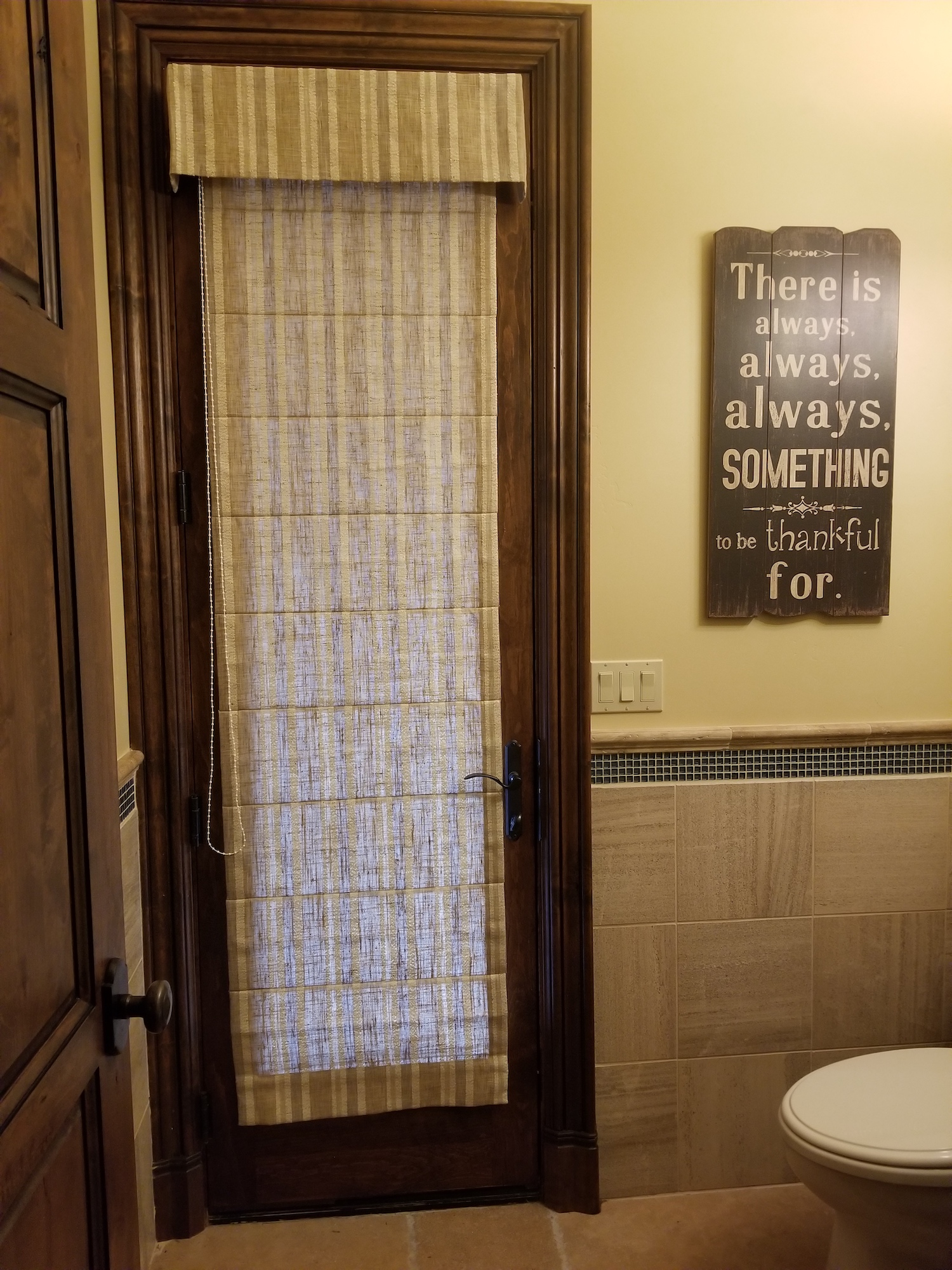 Roman Shade on French Door