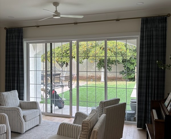 Drapery on Sliding Glass Doors