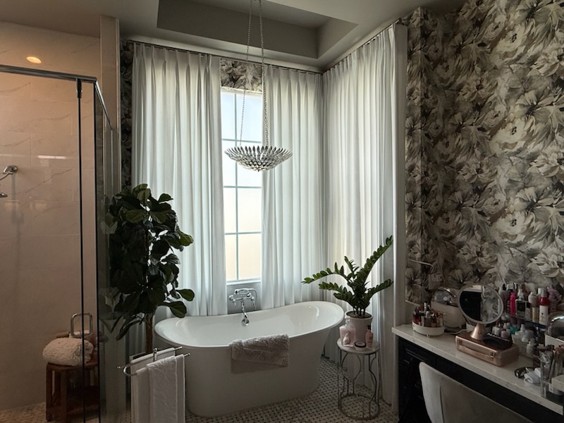 Master Bathroom Drapery