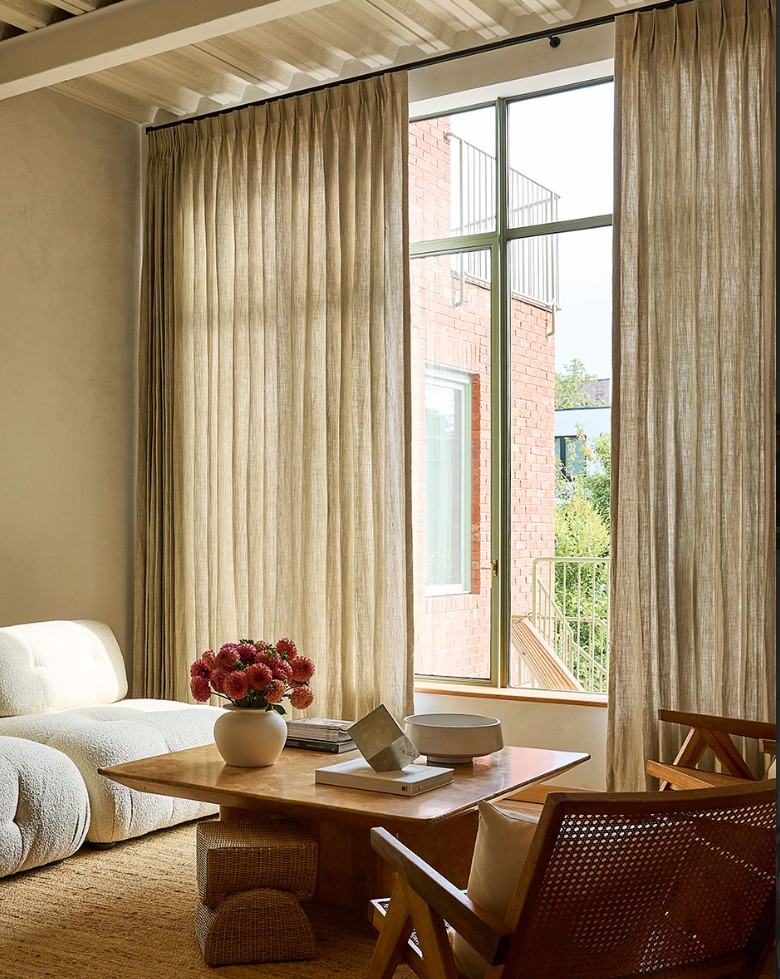 Natural Semi-sheer Fabric Drapery