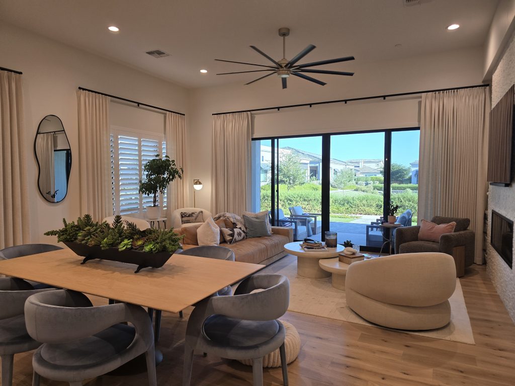 Pleated Drapery on Sliding Glass Door