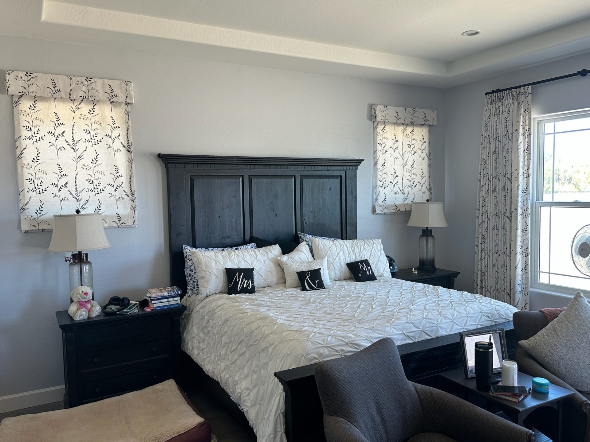 Roman Shades with Valance