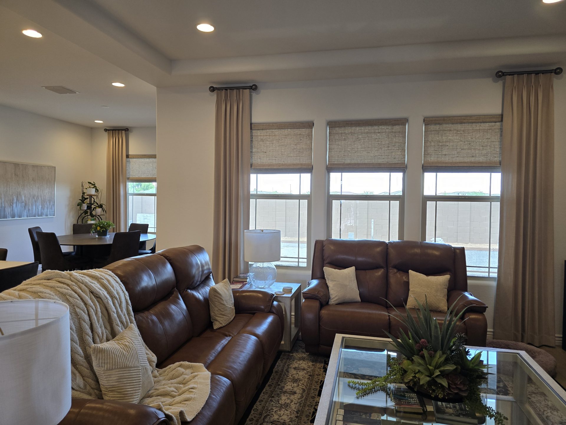 Side Panels on Short Rods at Ceiling